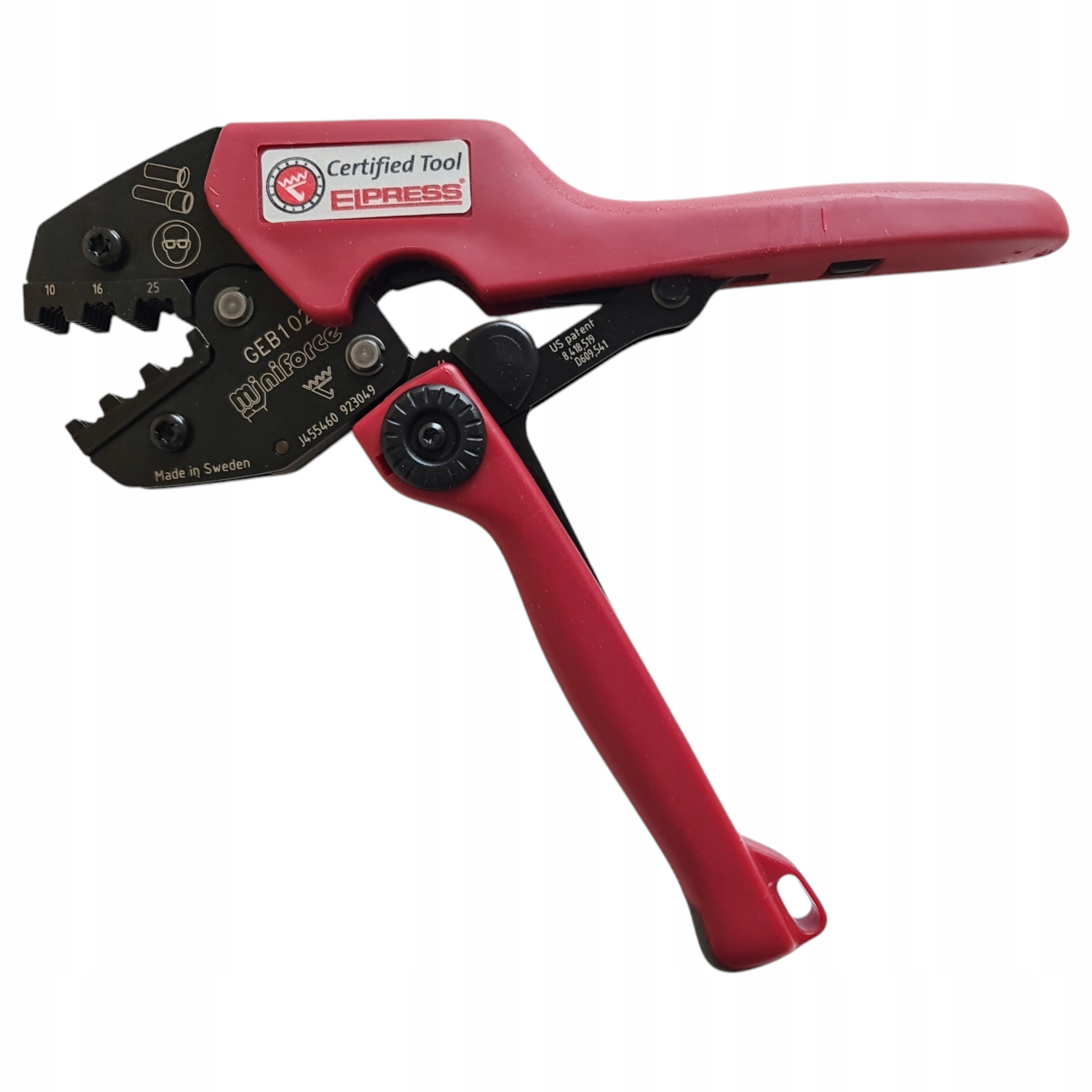 Upínací kleště na dutinky 10-16-25 mm2 Elpress GEB1025 Pražská 10-25 mm2