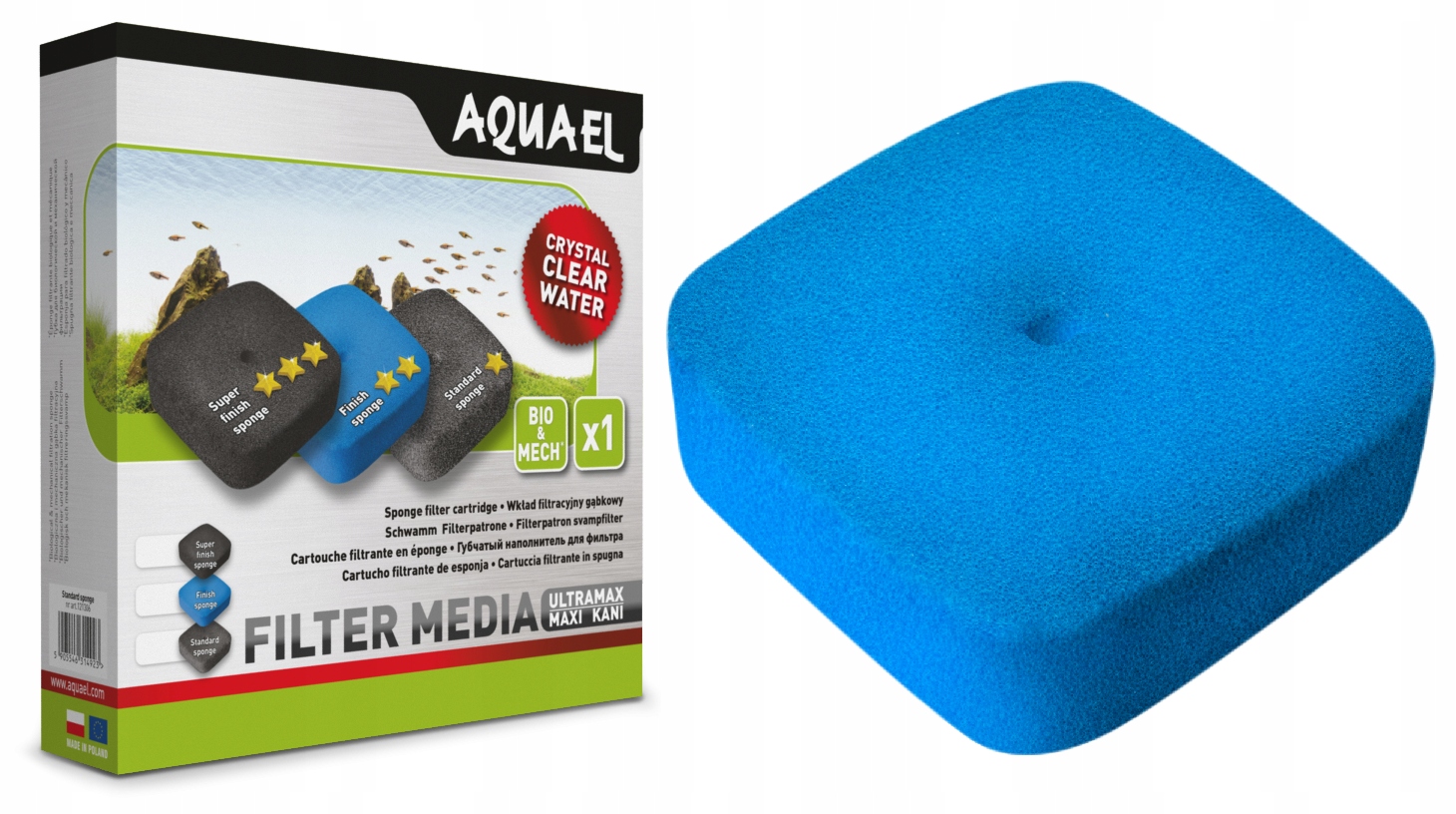

Aquael Gąbka Finish Ultramax Maxi Kani 30PPI