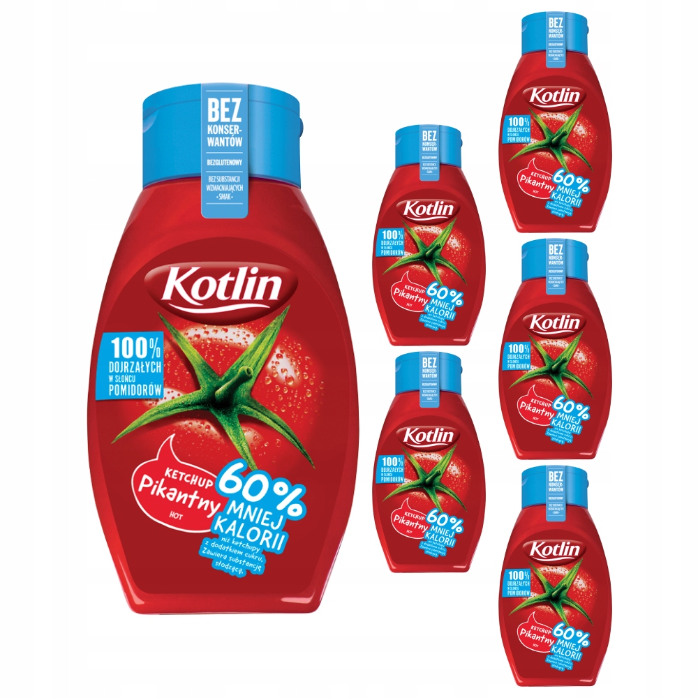 Kečup pikantný Kotlin o 60% menej kalórií 6x 450 g