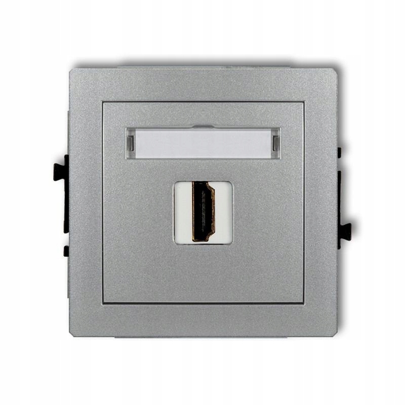 Stříbrná Hdmi zásuvka 7DHDMI-1 Deco Karlik