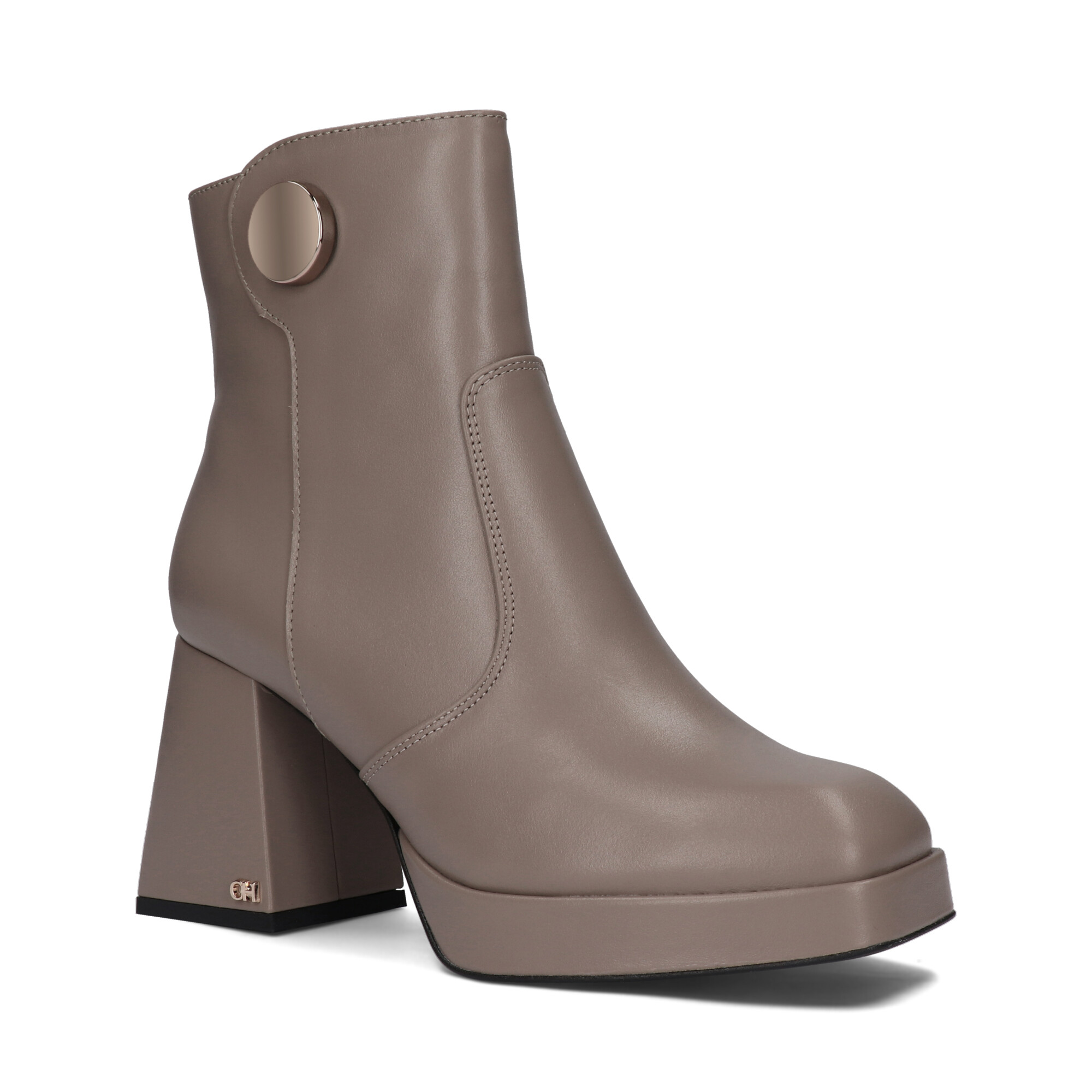 Tufocapucino klasické dámské kotníkové boty na stabilním podpatku typu platfoCheBello 37