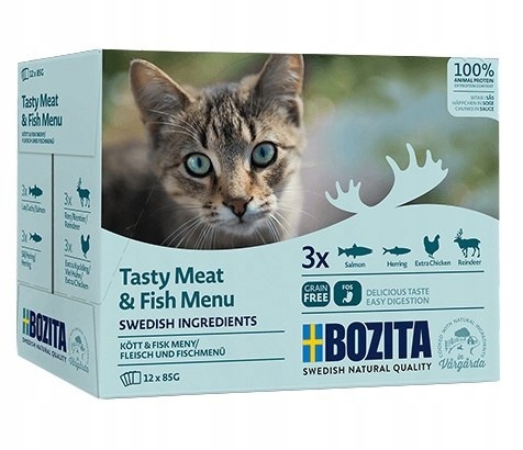Levně Bozita Cat Multibox s masem a rybou v omáčce 12x85 g