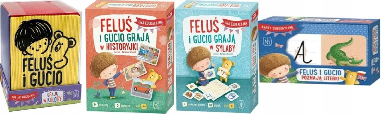 Feluś i Gucio poznają literki grają w sylaby historyjki