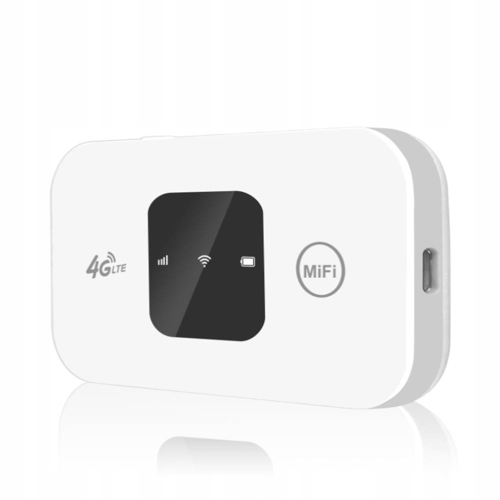 Przenośny Router 4G Na Kartę Sim 150MBPS Do 10 Użytkowników 2100 Mah Biały