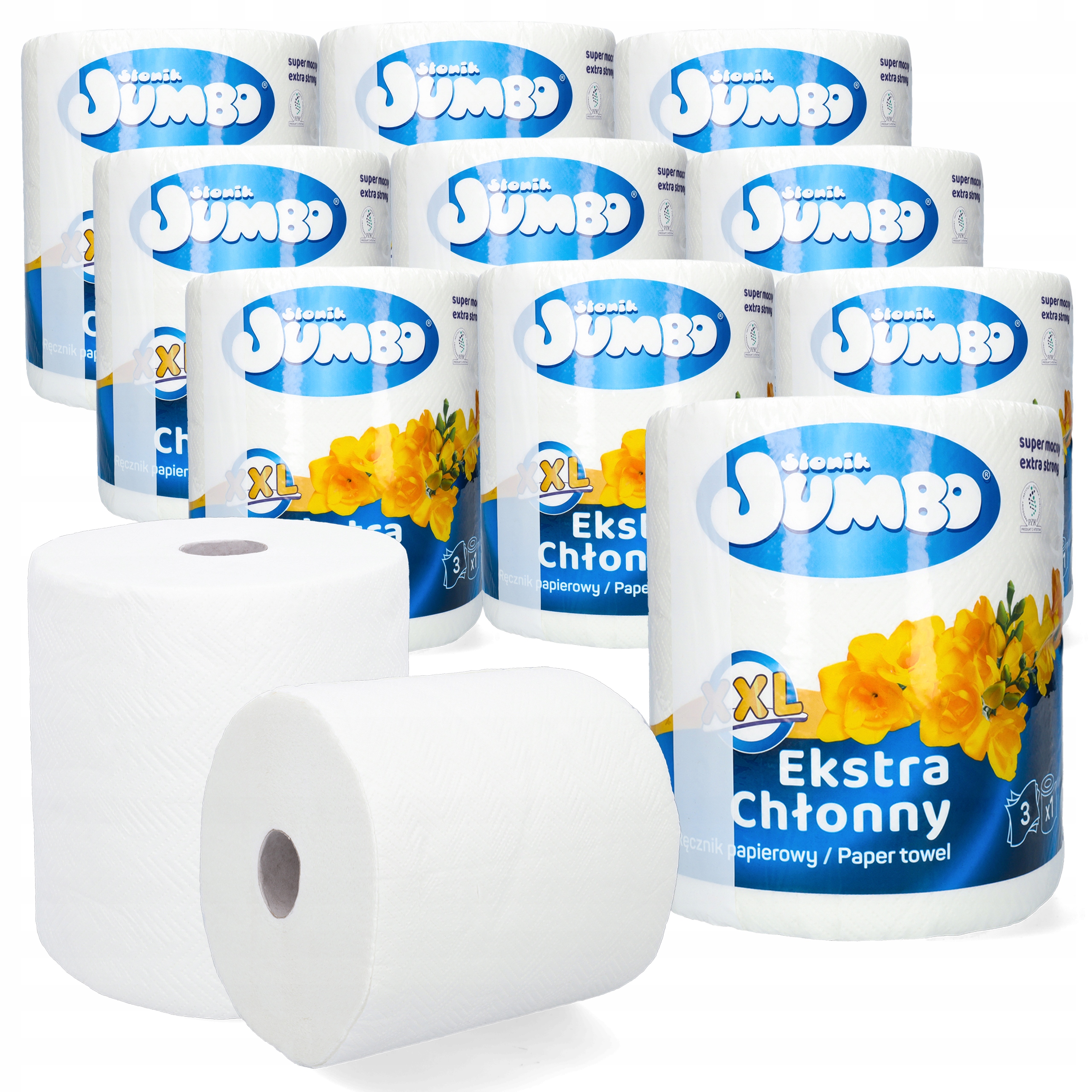 

Jumbo Ręcznik Papierowy Jumbo XXL 3 Warstwy 10 szt