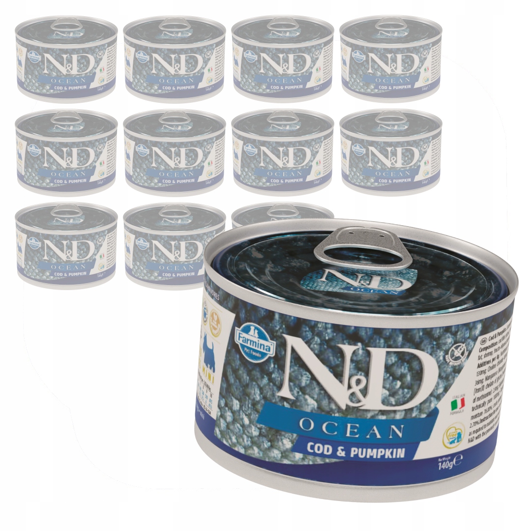 Levně Farmina N&d Dog Ocean Cod Pumpkin 12x140g Vlhké Krmivo pro psy Příčesek a dýně