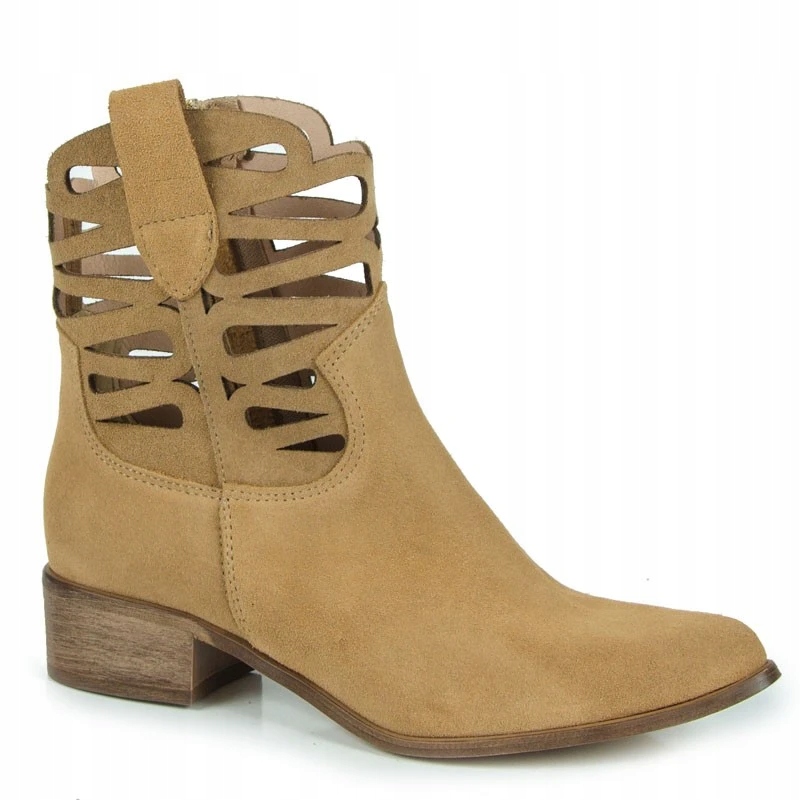 Laroni 3329 Kotníkové Boty Ažurové Semišová Kůže Červená 37