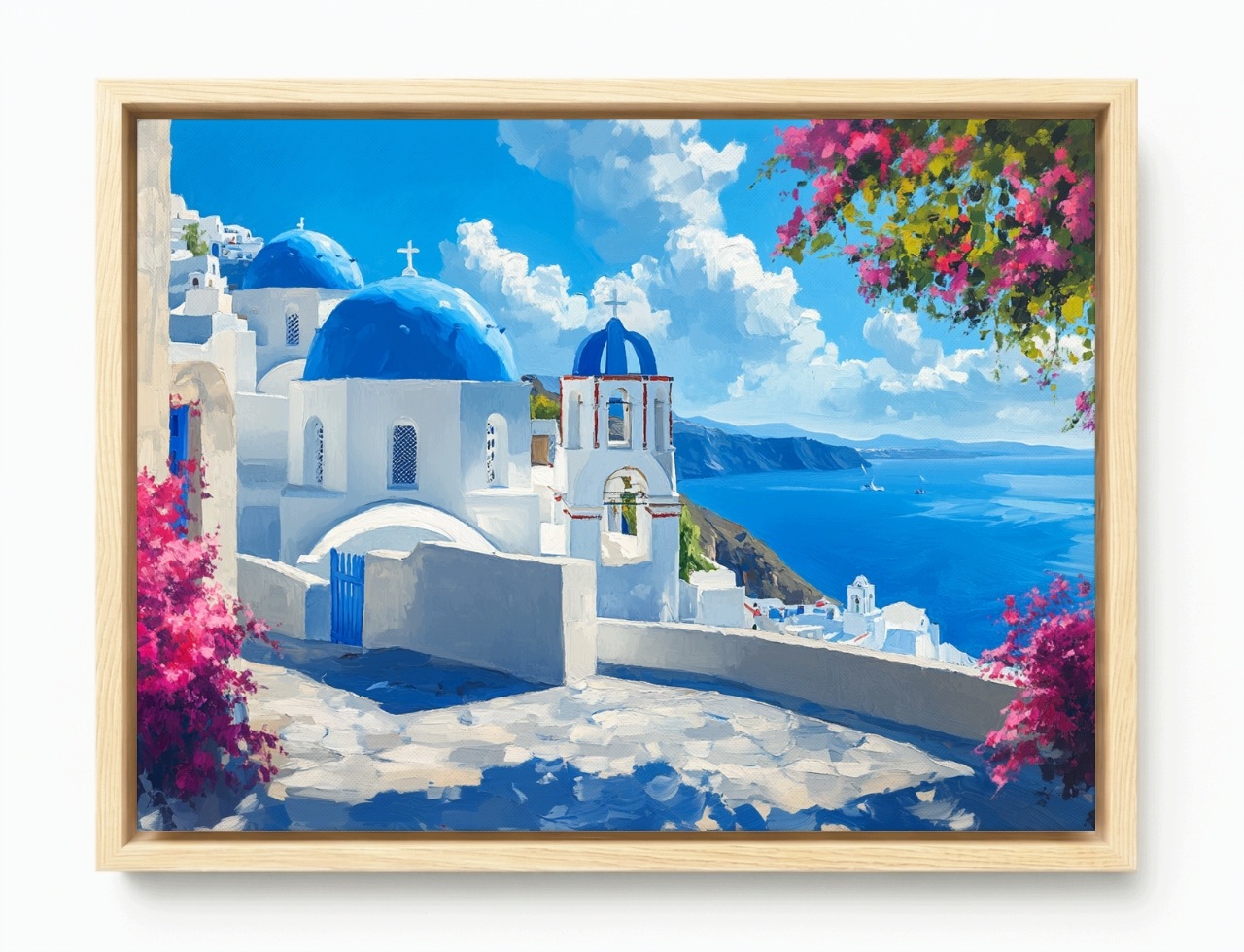 Obraz Rám Americký Box Krajina Ostrov Moře Řecko Cyklady Santorini 80x60