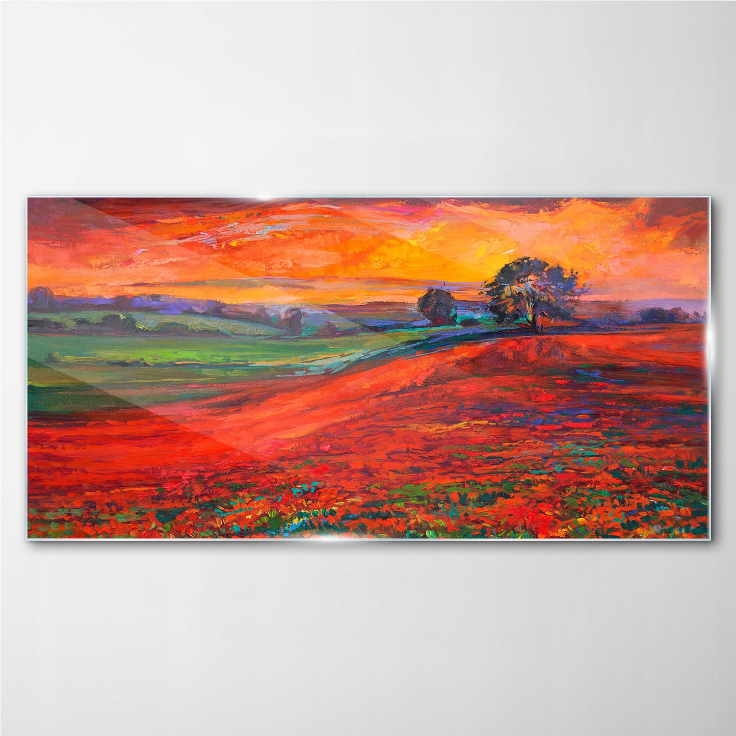 

Obraz szklany na ścianę Kwiaty drzewo niebo 140x70