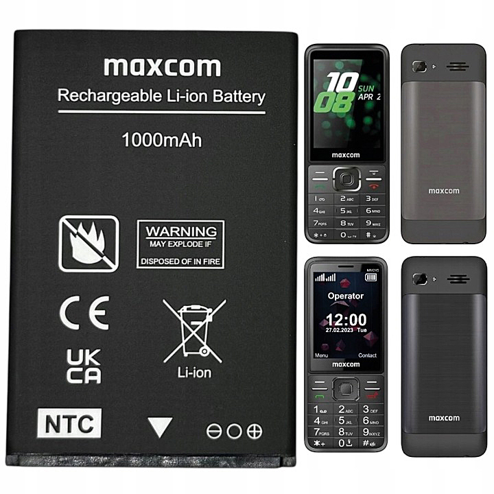 Nowa Bateria Maxcom MM244 MM245 1000mAh