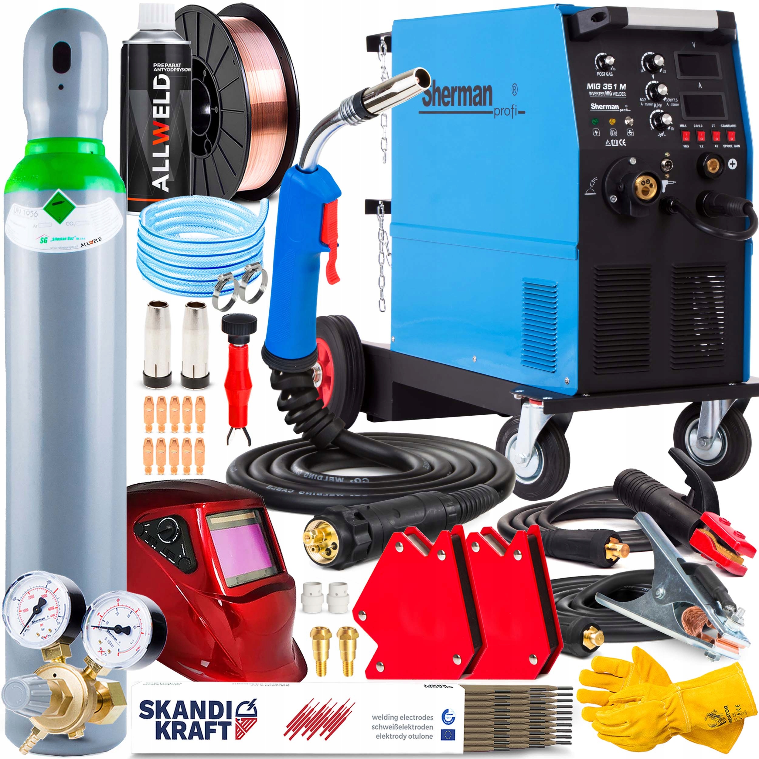 Invertorová Svářečka Sherman Mig 351 M 4R Mag Mma 400V 350A Igbt