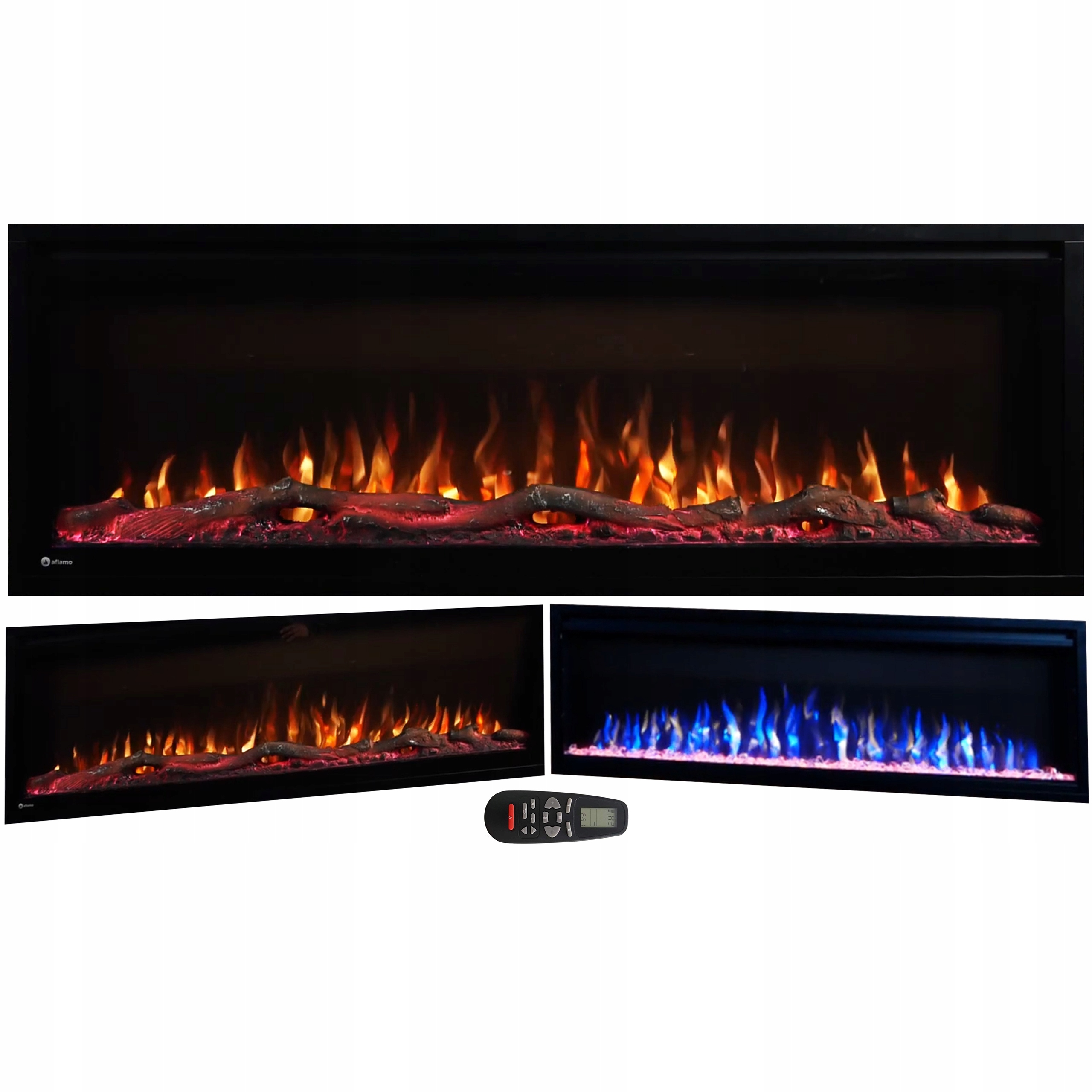 Kominek Elektryczny Led 182 cm Aflamo Royal 72 Panoramiczny do zawieszenia