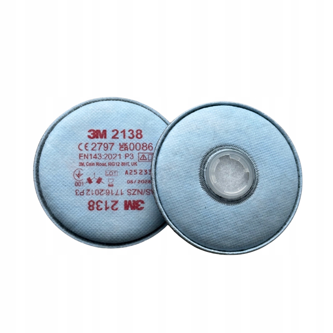FILTR PRZECIWPYŁOWY 3M 2138 P3 DO MASEK 6000 7500 6900 2SZT