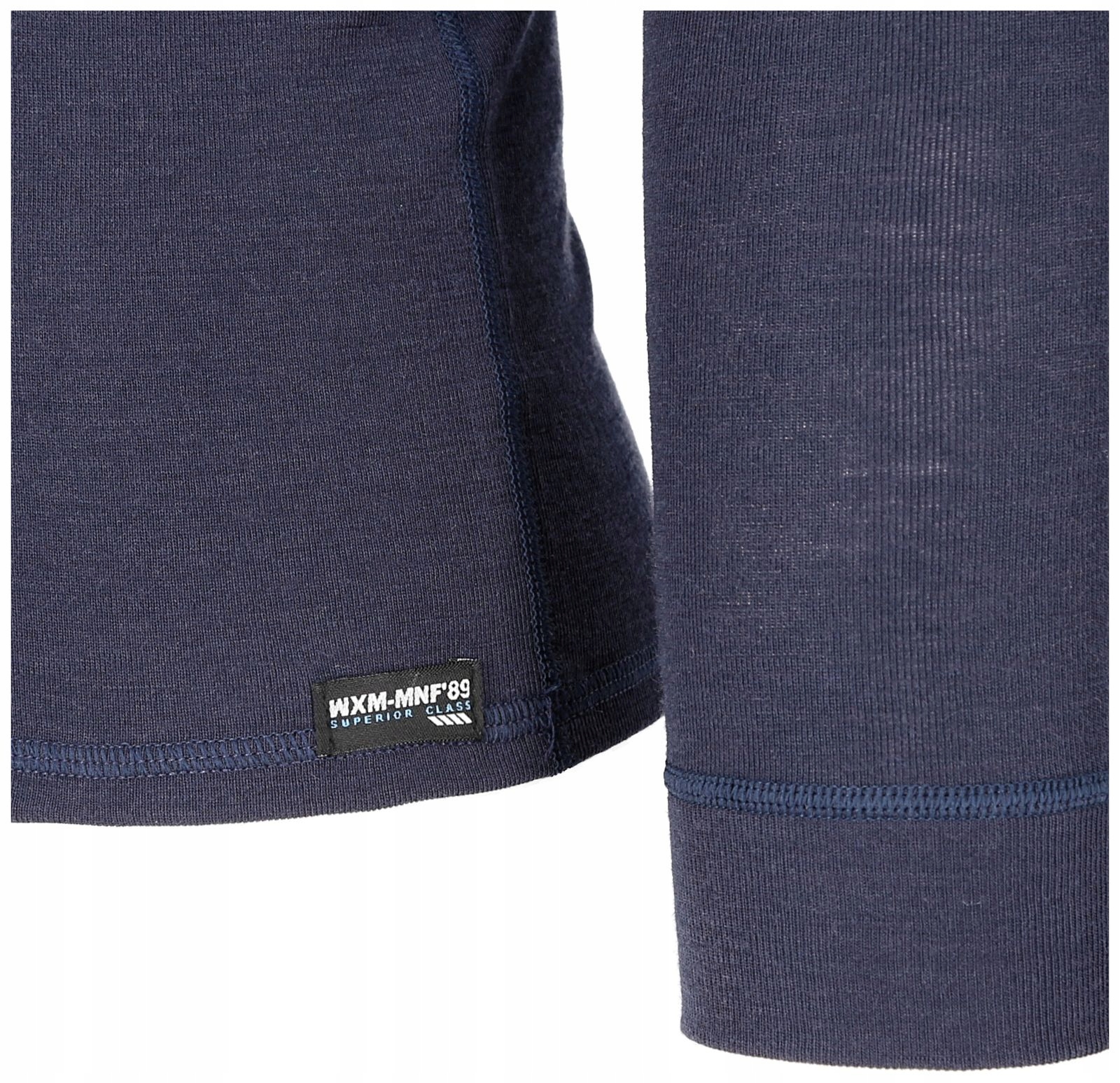 damska granatowa koszulka (pod szyję) termoaktywna z wełny Merynosa S Materiał dominujący Wełna Merino