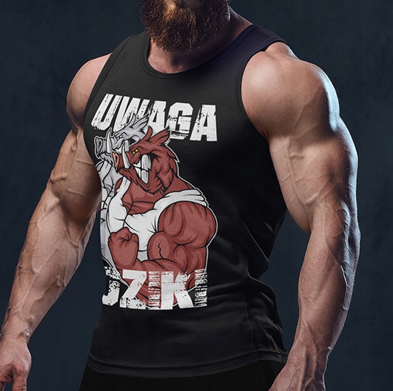 TANK TOP SIŁOWNIA UWAGA DZIKI Marka inna