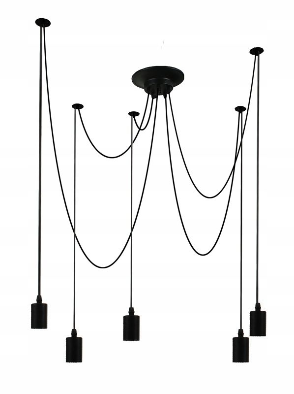 

Lampa wisząca nowoczesna żyrandol pająk czarny
