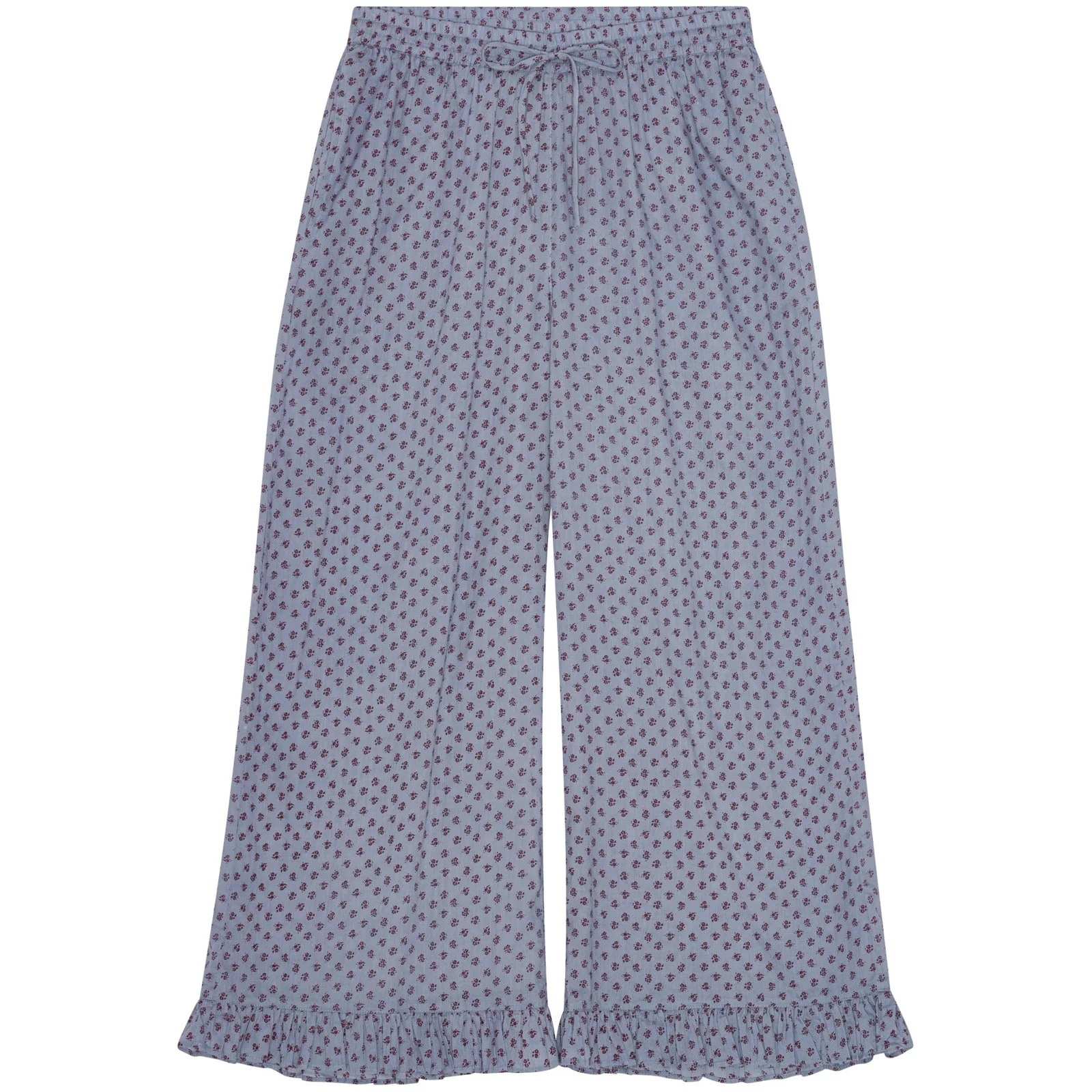 Kalhoty Astrid Pants w. Frill Sapphire Modrá S/m Habiba