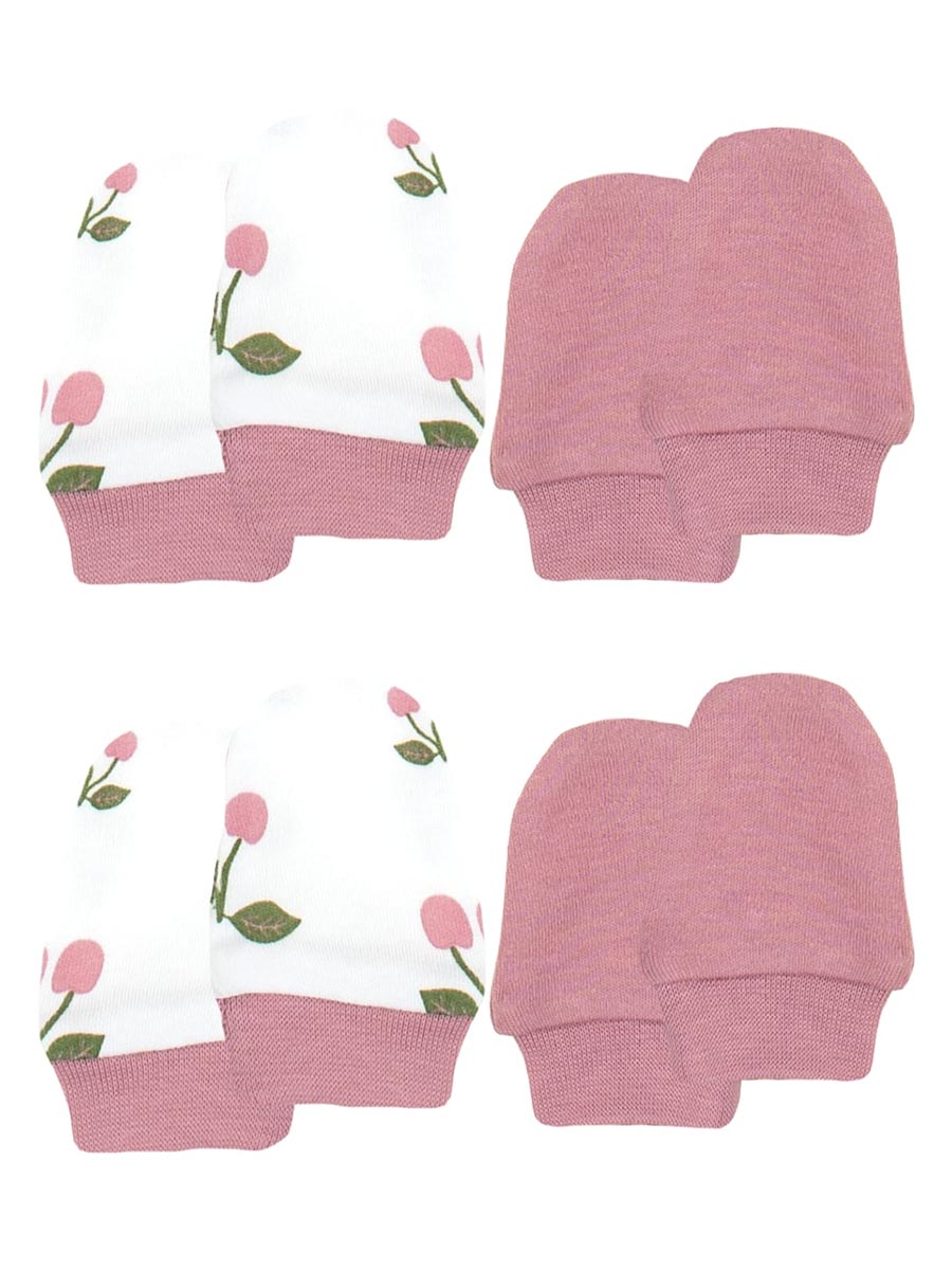 4-pak Dziewczęce Rękawiczki niedrapki Wisienki, Nicol, r. ONESIZE