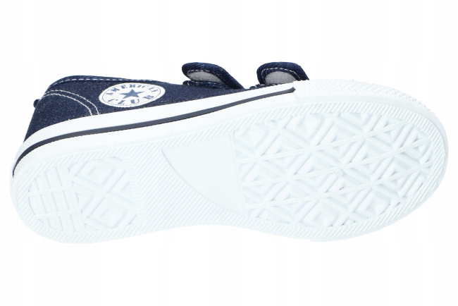 AMERICAN TEN114 TENISÓWKI TRAMPKI DZIECIĘCE NA RZEPY WKŁADKA SKÓRZANA NV 33 Odcień granatowy