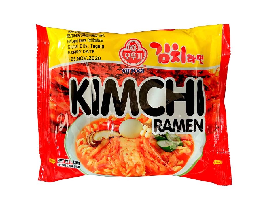 Levně 9 x Těstovinová polévka Kimchi Ramen, středně ostrá, 120 g Ottogi