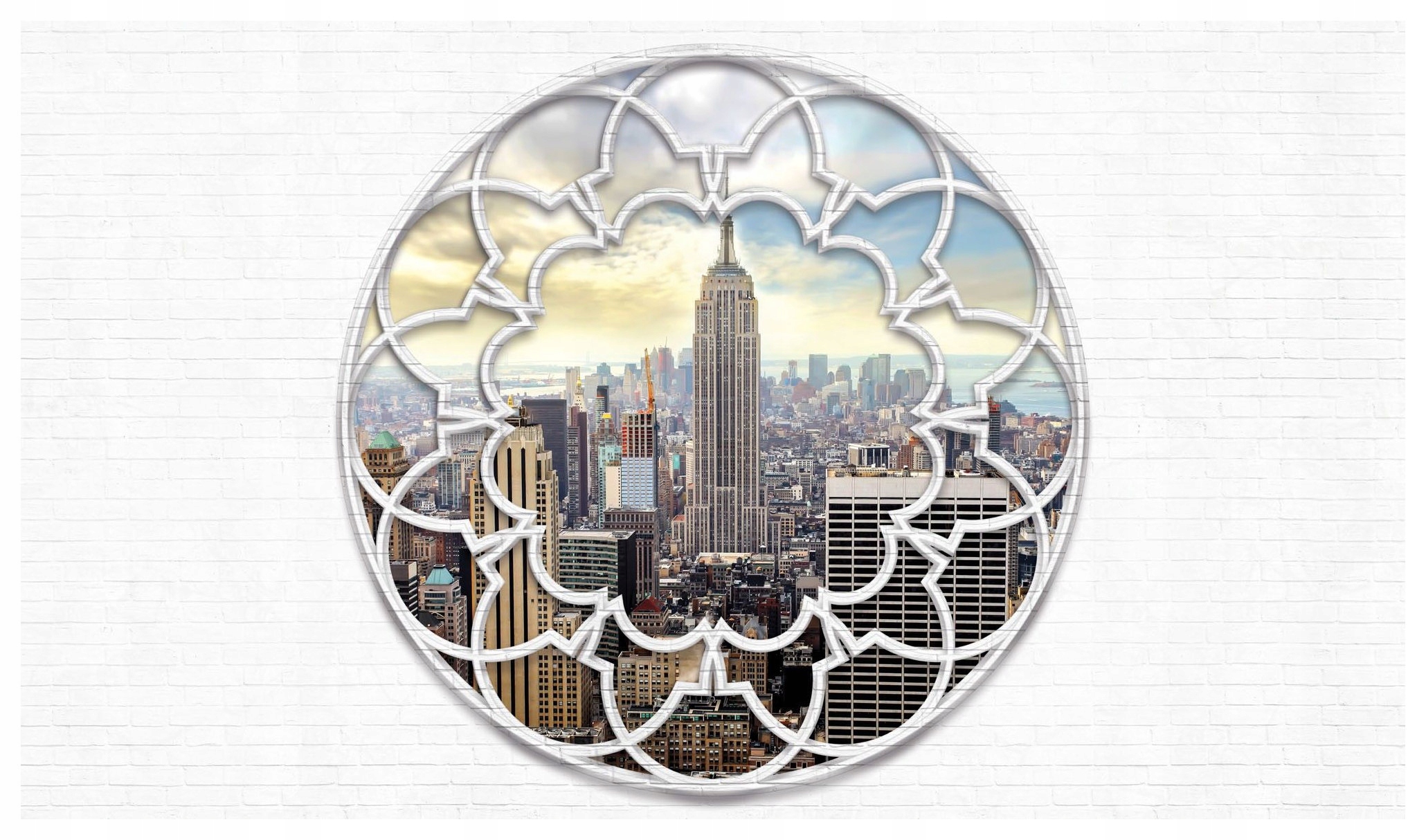 Vliesová fototapeta New York Empire State Building s oknom 520x300 lepidlo