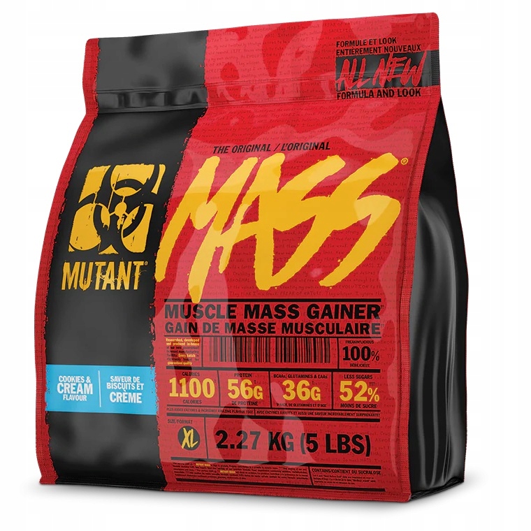 Mutant Mass 2270g Gainer Masa Wpc Wpi Bílkoviny Kalorie Sušenky s krémem
