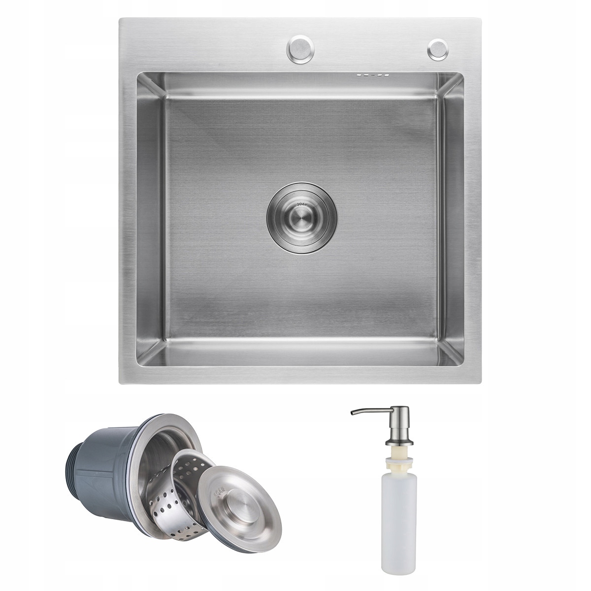

Zlewozmywak 50x50 Inox Satyna Dozownik