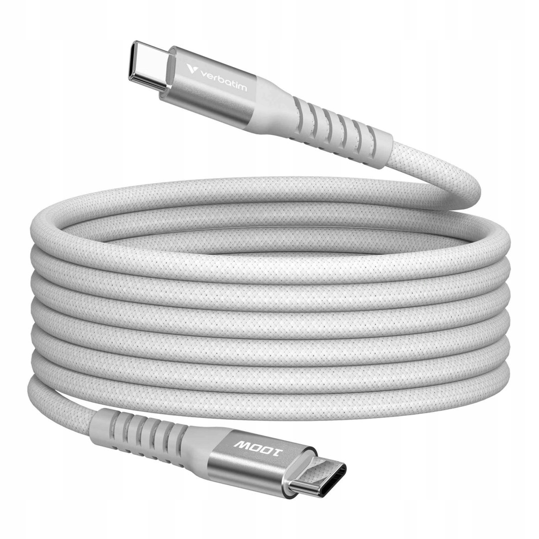 Kabel Verbatim Usb-c(m) Usb-c(m) 1,2m, 100W, Pd, szary