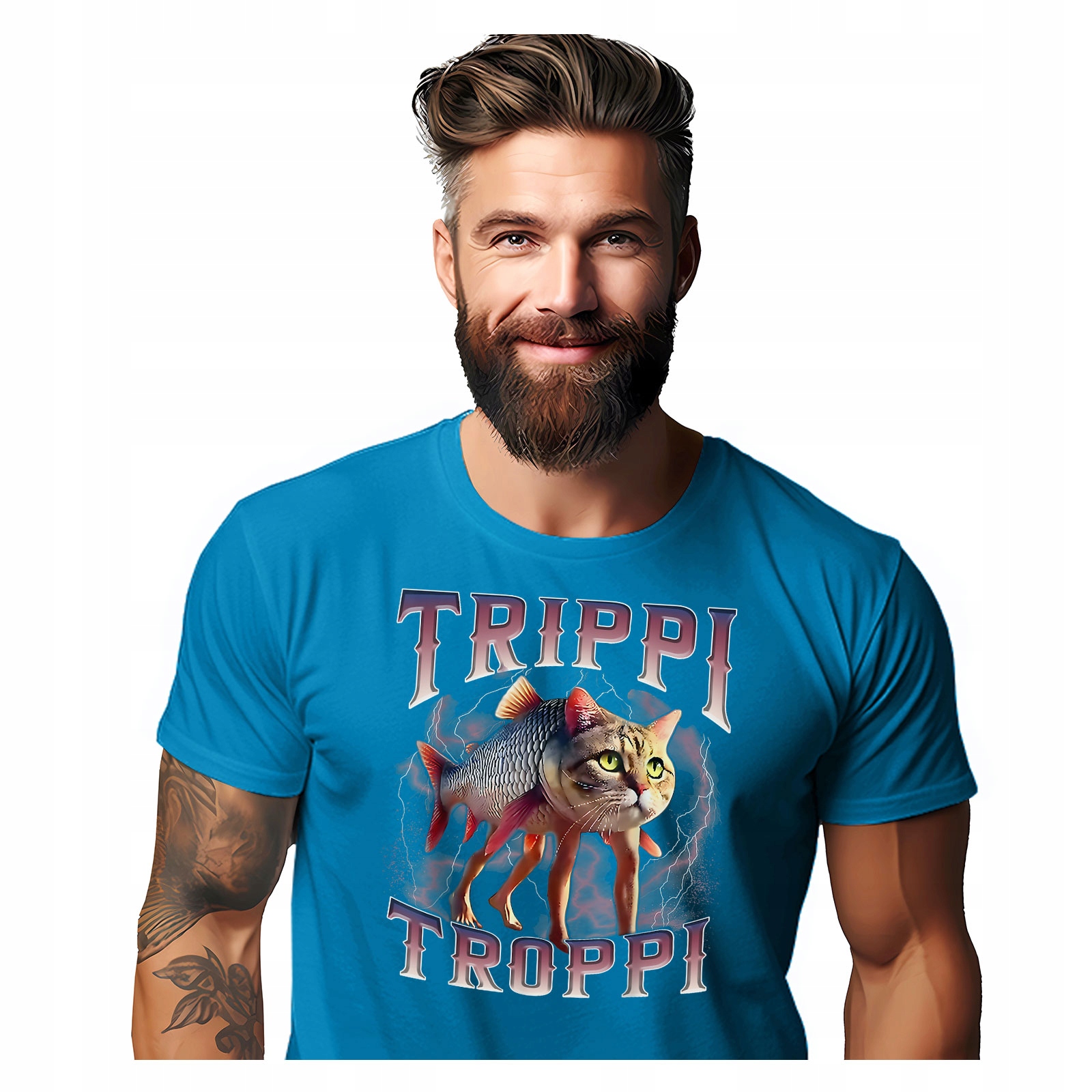KOSZULKA MĘSKA T-SHIRT ITALIAN BRAINROT TRIPPI TROPPI MEMY TIKTOK