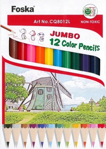 Kredki ołówkowe JUMBO 12 kol FOSKA