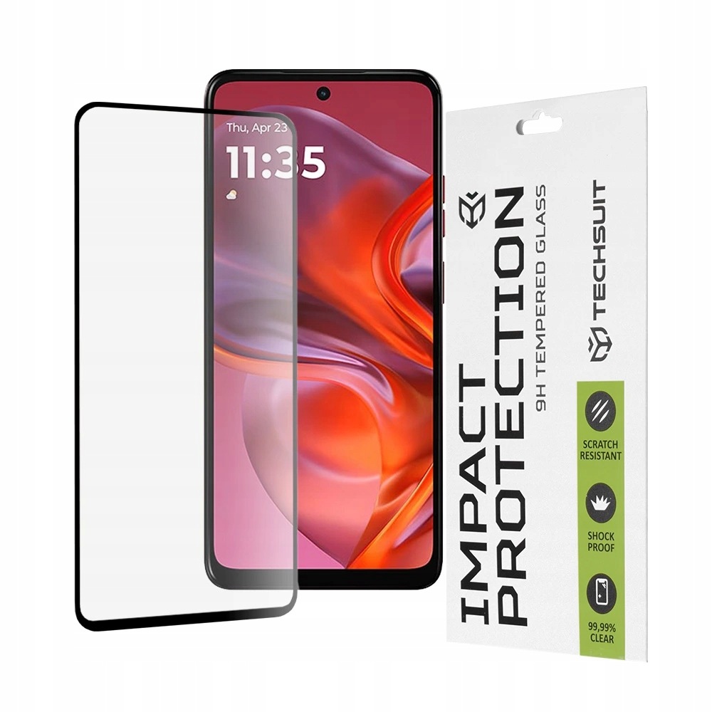 Techsuit 111D Cover Full Glue Glass Szkło do Motorola Moto G05 E15 czarne