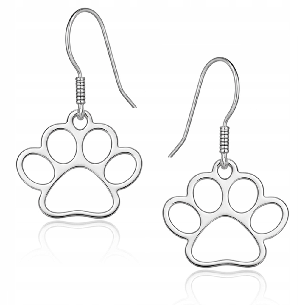 Stříbrné náušnice se náušnice tlapkou Stříbro 925, symbol věrnosti
