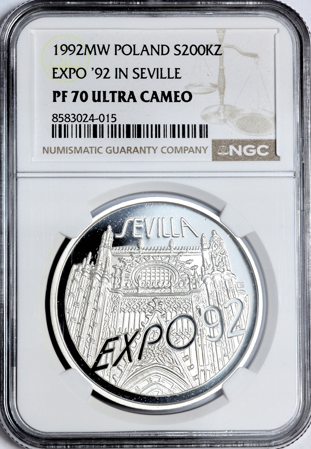 XD 200 000 zł 1992 Sevilla Expo - NGC PF70 MAX RARYTAS