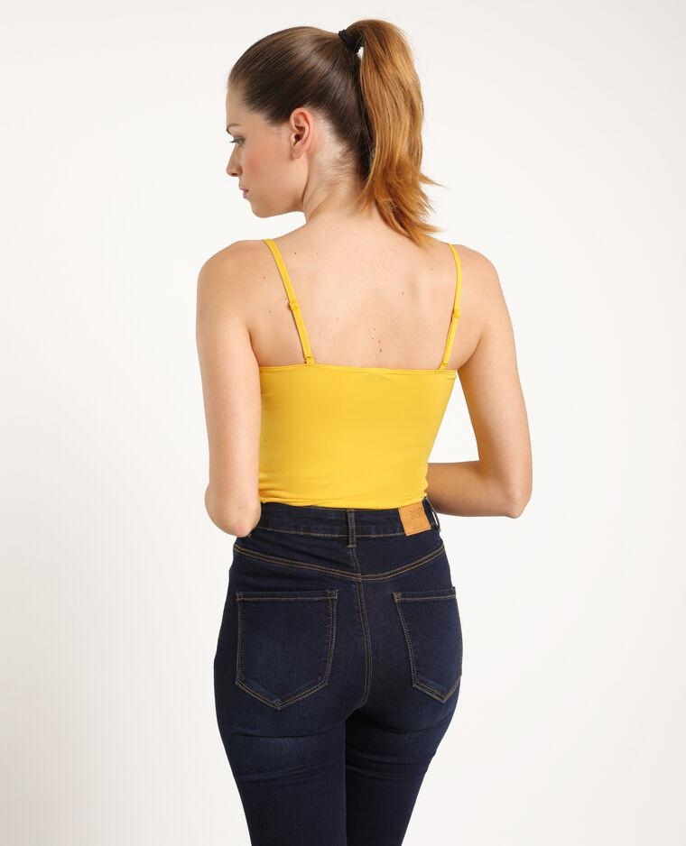 P1P100 PIMKIE__MM6 ŻÓŁTY TOP RAMIĄCZKA BASIC__XS Materiał dominujący poliester