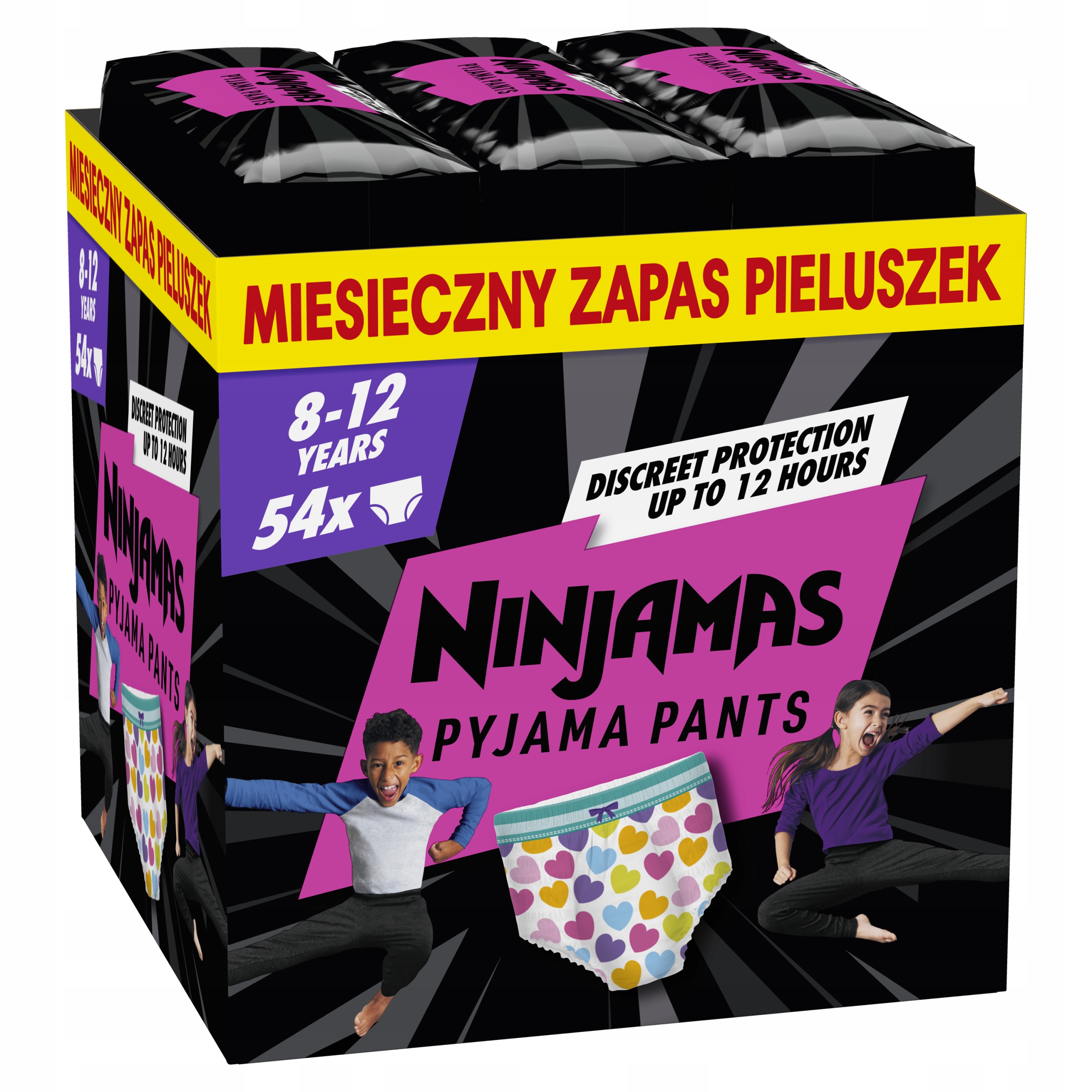 Pieluchomajtki Pampers Pants Ninjamas Rozmiar 8 54 szt.