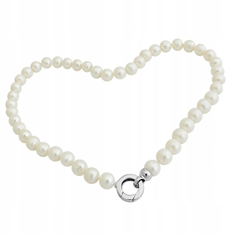 Krásný Stříbrný Náhrdelník Z Bílých Perel