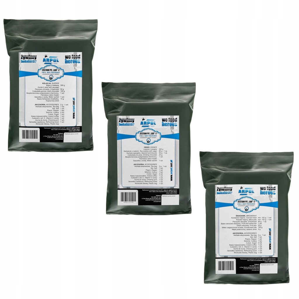 Levně Potravinová dávka Arpol PC2 Celodenní pozemní balíček 3 ks