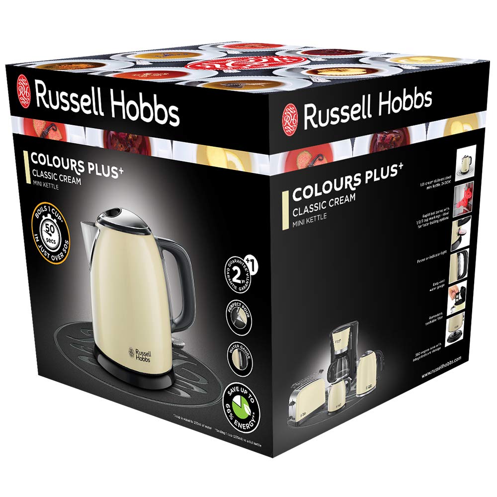 RUSSELL HOBBS Czajnik Elektryczny 1L 2400W Szybkie Gotowanie Filtr Wapnia