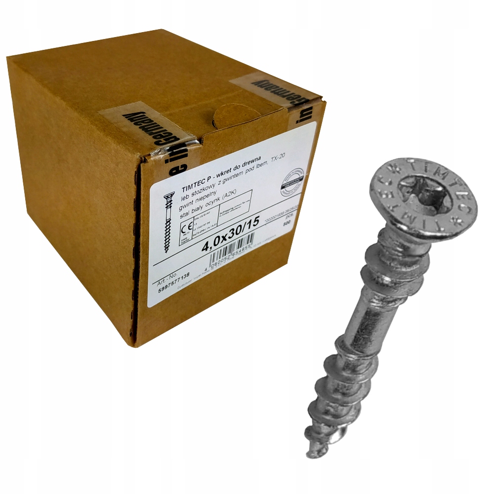 Wurth Timtec samonavíjecí šroub 4x30/30,5 500ks