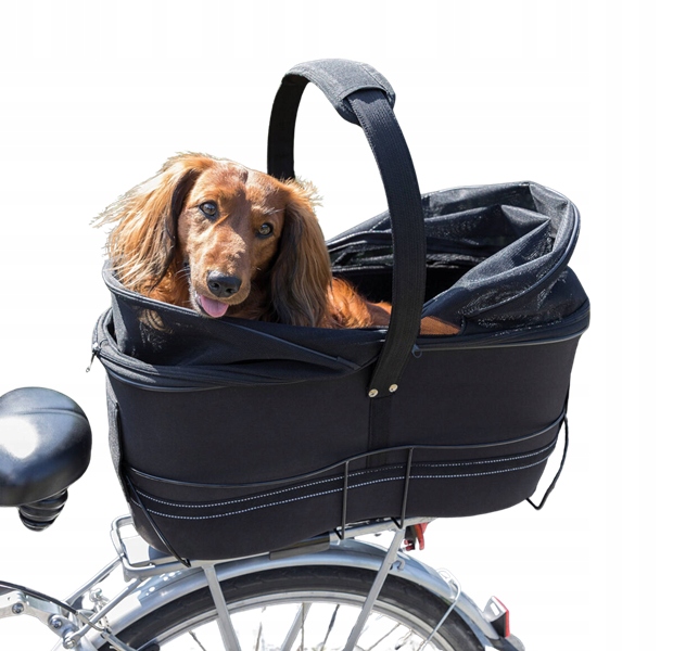 Levně Trixie košík přepravka taška koš pro psa jezevčíka nebo dva psy na kolo, na nosič