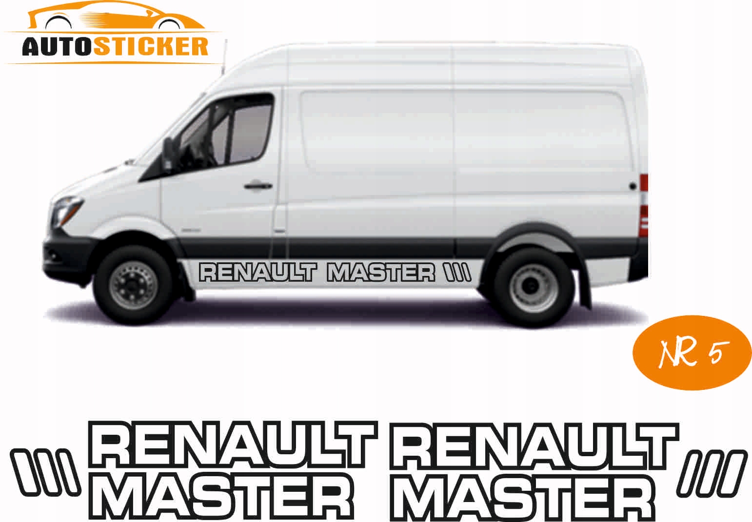 naklejka naklejki bus renault master