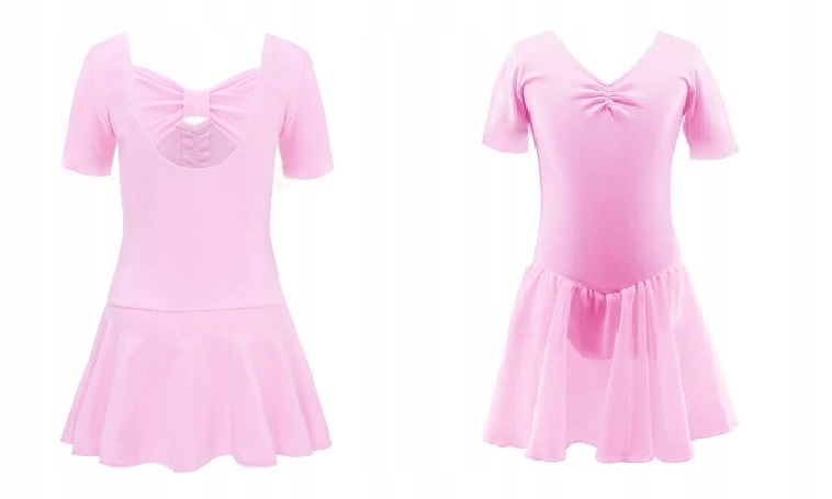 R6213XL* Sukienka Body Balet Taniec Róż 122/128