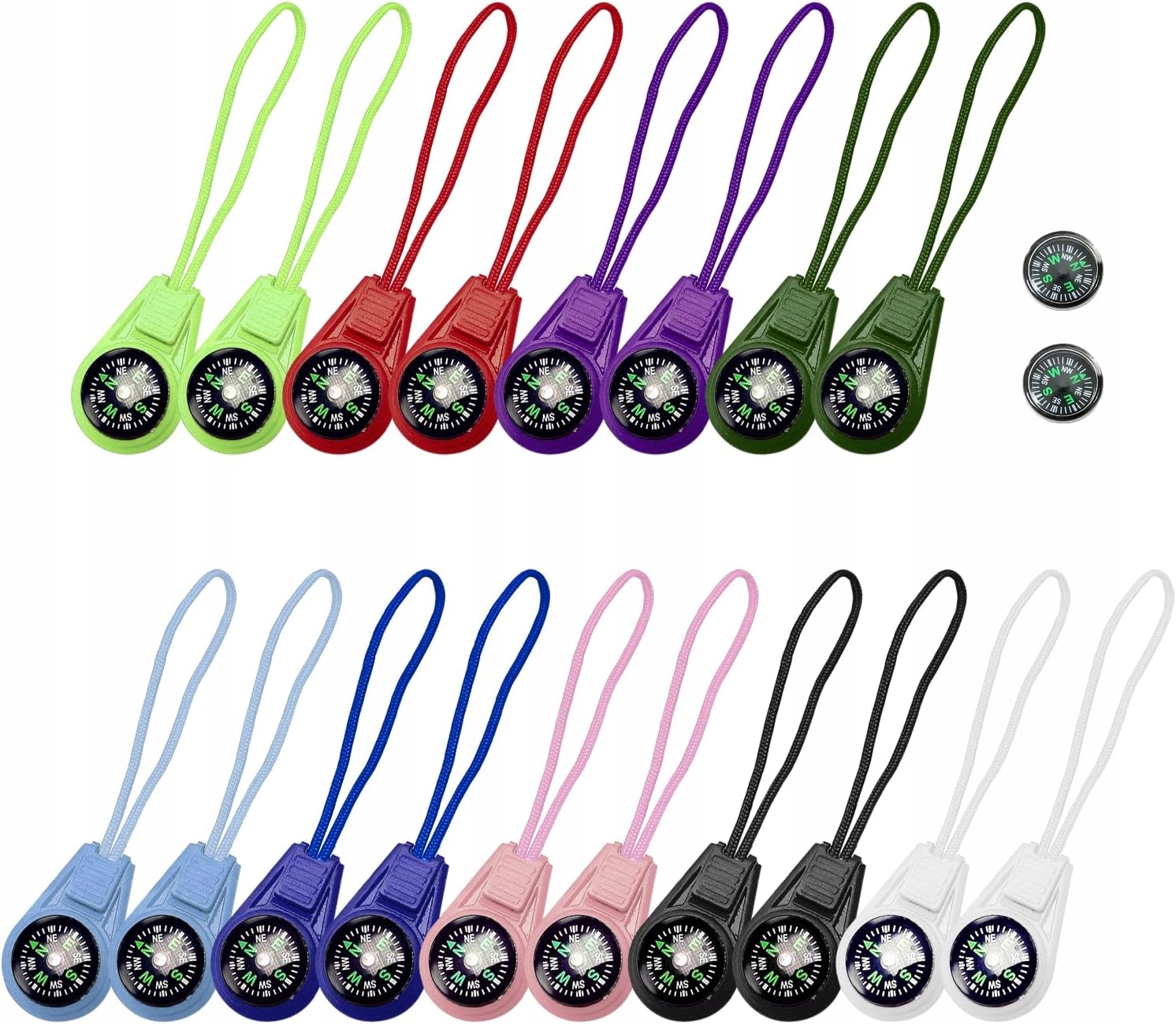 18 Mini Kompasów Wielokolorowych