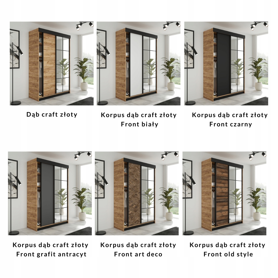Szafa przesuwna z lustrami FARO 138 Szerokość mebla 138 cm