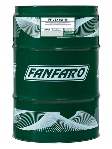 OLEJ FANFARO 5W40 208L EXPERT VSX SN/SM/