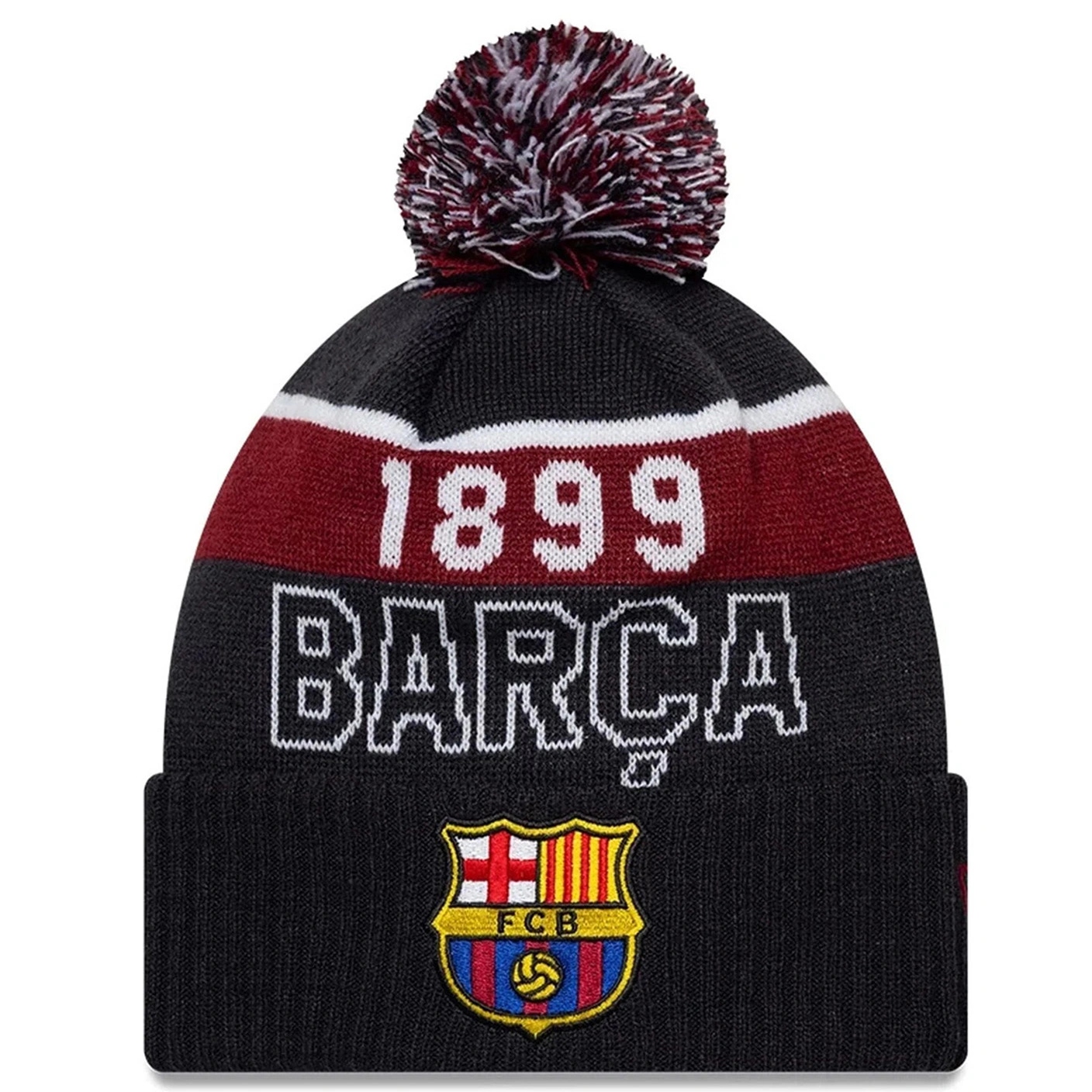 Čepice New Era zimní pánská Fc Barcelona s bambulí barca teplá Originál