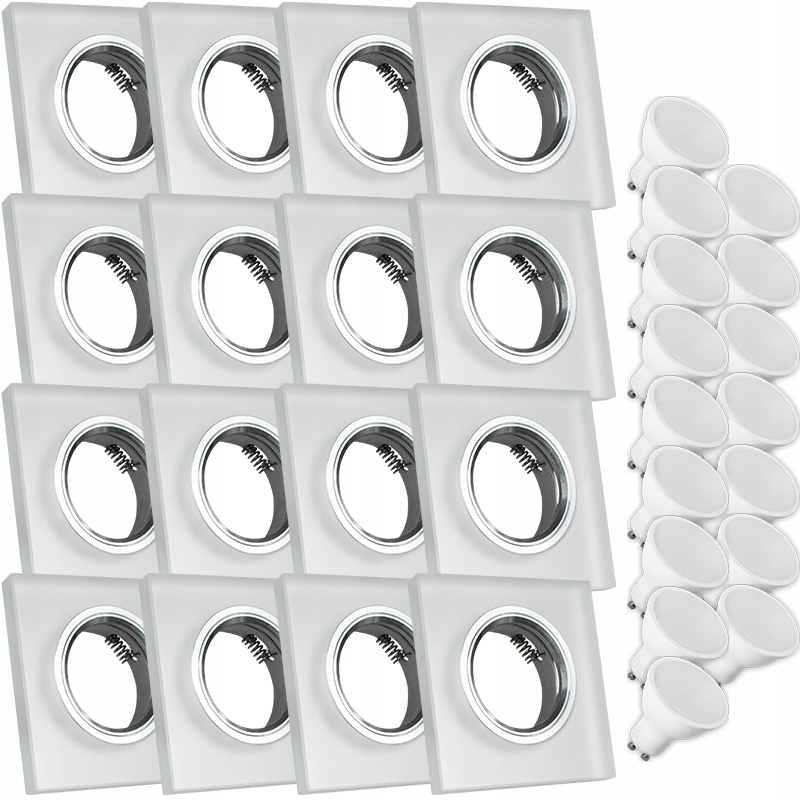 16X Skleněná Lampička Moderní Kulaté Stropní Svítidlo Kolo Silné Sklo Námraza Led Žárovka 5W