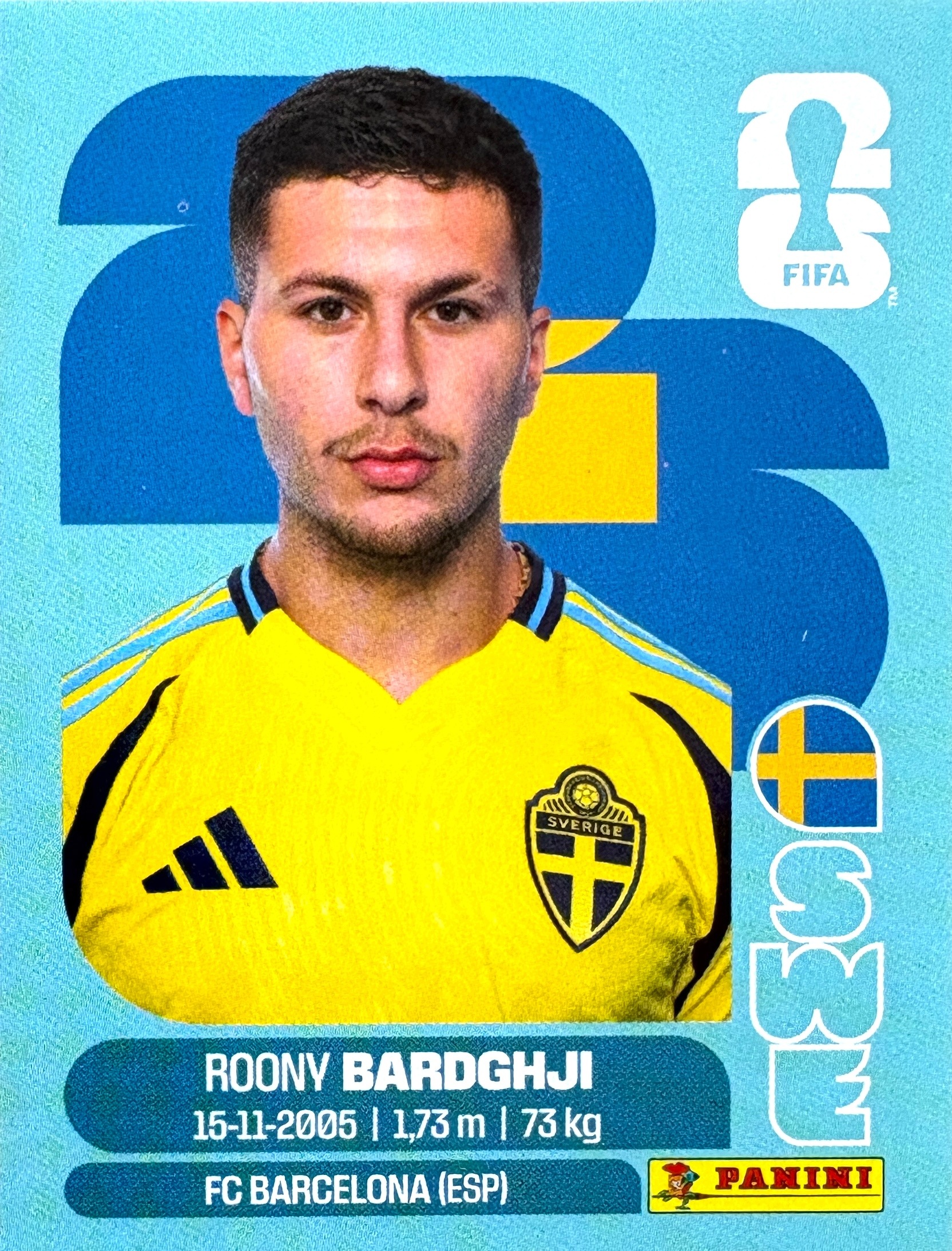 Naklejki Panini World Cup 2026 naklejka Swe 16 Roony Bardghji Szwecja
