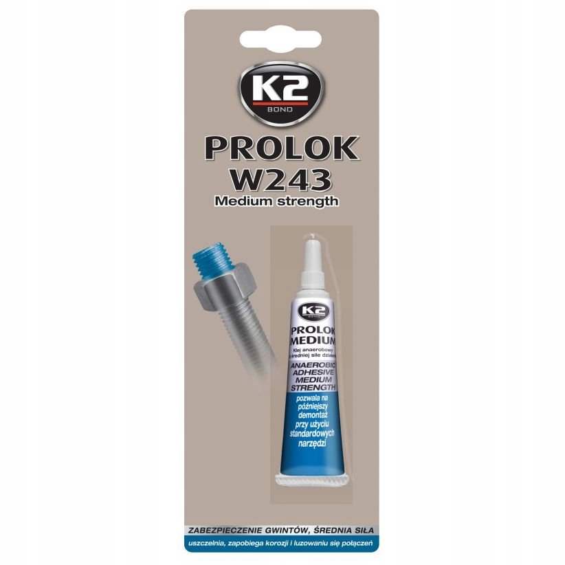 

K2 Prolok Medium 6ML. B150N Niebieski Klej Anaerob