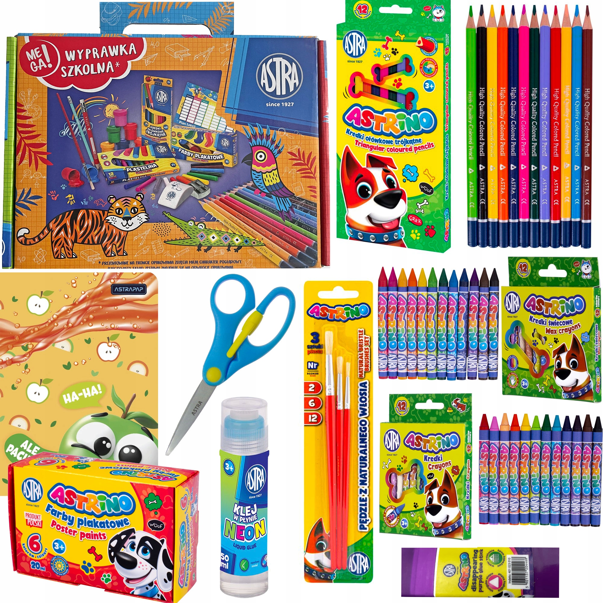 ASTRA WYPRAWKA SZKOLNA PRZEDSZKOLNA PREZENTOWA W PUDEŁKU